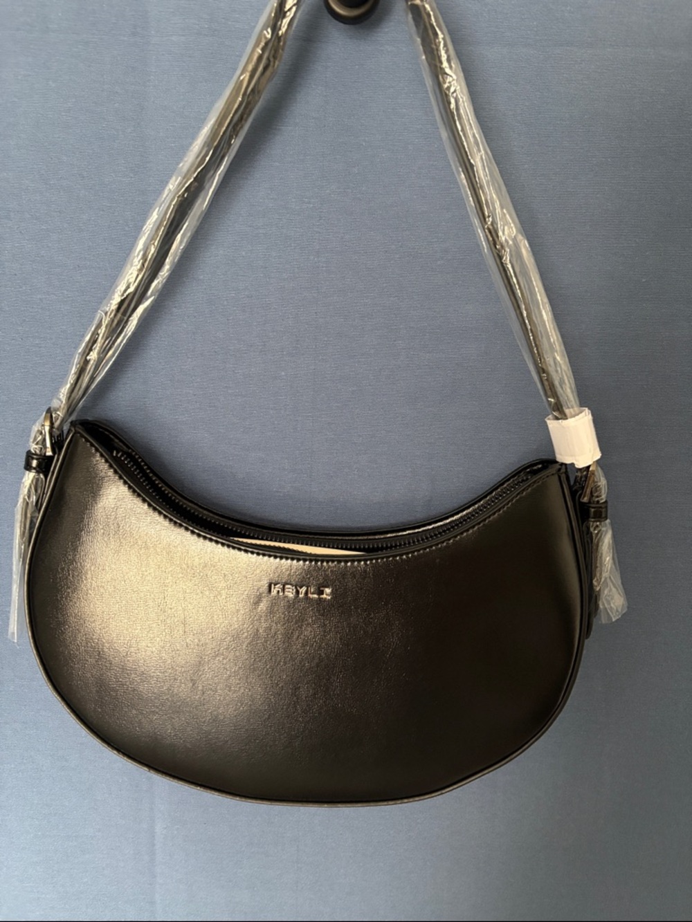NWOT Black Crescent Shoulder Bag